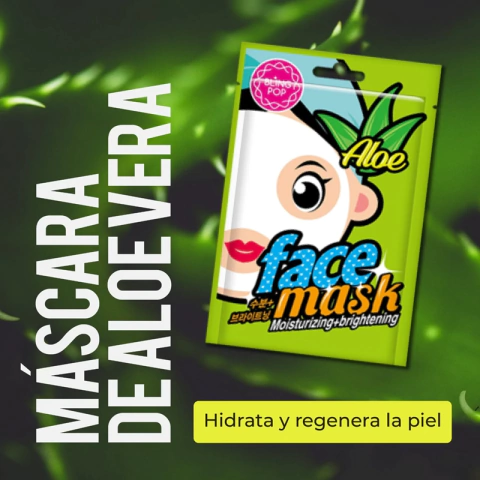 Máscara Facial Aloe Vera "Bling Pop"