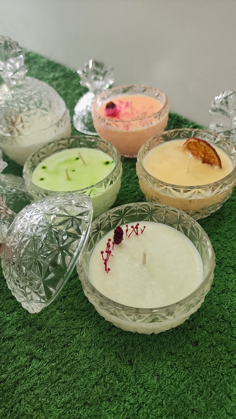 Vela de Soja en Caramelera con Tapa