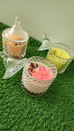 Vela de Soja en Frasco Chico con Tapa