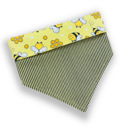 Bandana abelhinhas favo dupla face listrada para pet - comprar online