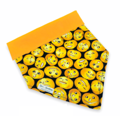Bandana Halloween abóboras caretinhas dupla face laranja