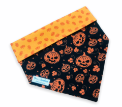 Bandana Halloween Abóboras Malvadinhas dupla face abóboras