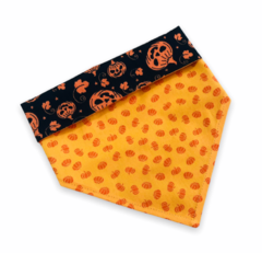 Conjunto bandana Halloween Abóboras Malvadinhas dupla face abóboras e laço - comprar online