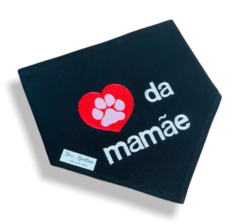 Bandana Amor da Mamãe preta para pet