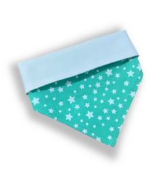 Bandana Ano Novo estrelinhas verde água para pet - comprar online
