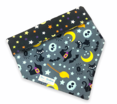 Bandana Halloween Assombrado dupla face estrelas