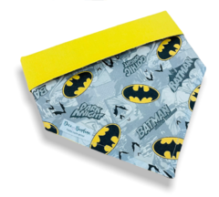 Bandana Batman dupla face amarela para pet