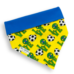 Bandana Brasil ama futebol amarelo para pet