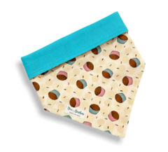 Bandana brigadeiro dupla face azul para pet