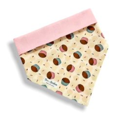 Bandana brigadeiro dupla face rosa para pet
