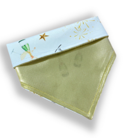 Bandana brinde Ano Novo dupla face dourada para pet - comprar online