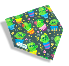 Bandana cactos fofinhos para pet