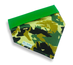 Bandana camuflado dupla face verde para pet