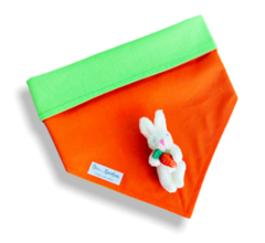 Bandana cenoura coelho para pet