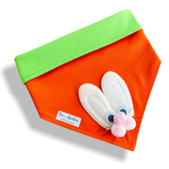 Bandana cenoura rostinho coelho para pet