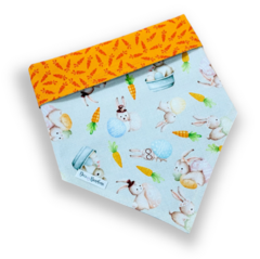 Bandana cenourudos dupla face cenourinhas para pet