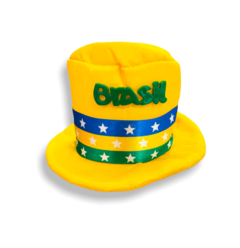 Chapéu Brasil amarelo faixa pet