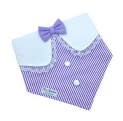 Bandana chemise listrado lilás para pet - comprar online