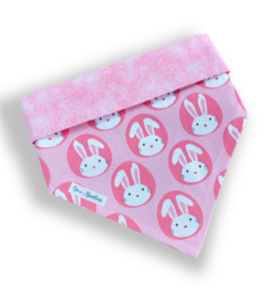 Bandana coelhinhas dupla face rosa para pet - comprar online