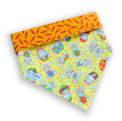 Bandana coelhinho trazes pra mim dupla face cenourinhas para pet