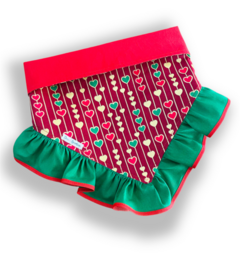 Bandana Corações Natalinos com babado para pet na internet