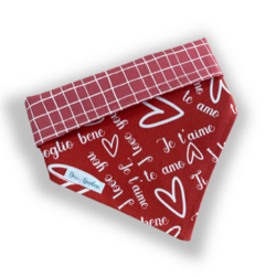 Bandana corações te amo para pet