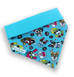 Bandana dogs estilosos dupla face tiffany para pet