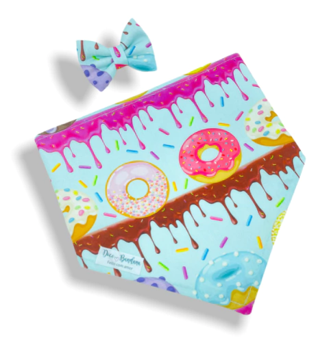 Bandana e laço donuts com cobertura para pet - comprar online