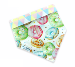 Bandana donuts dupla face colorida