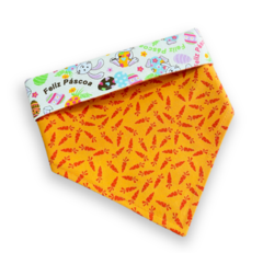 Bandana coelho Feliz Páscoa dupla face cenourinhas para pet - comprar online