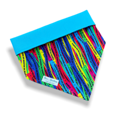 Bandana fitinhas Senhor do Bonfim dupla face azul para pet
