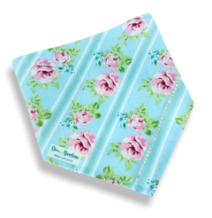 Bandana flores listrado para pet