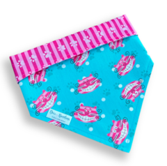 Bandana gato da Alice dupla face patinhas para pet