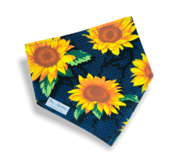 Bandana girassol e folhas para pet
