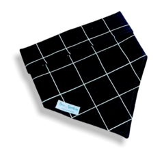 Bandana Grid preto para pet