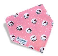 Bandana Hello Kitty rosa poá para pet