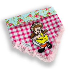 Bandana junina menina caipirinha dupla face floral para pet