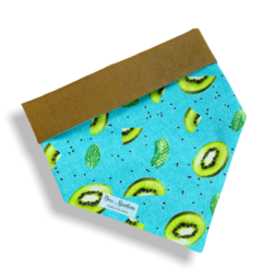 Bandana kiwi dupla face marrom para pet