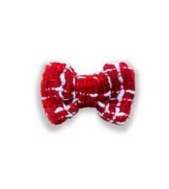 Laço inverno tweed vermelho para pet