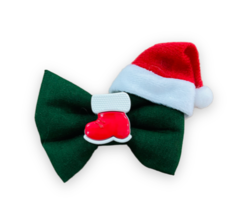 Laço Natal verde bota para pet