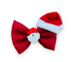 Laço Natal vermelho papai noel para pet