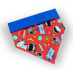 Bandana Liga Justiça dupla face azul para pet