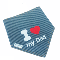 Bandana listrada jeans dia dos pais