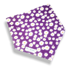Bandana margaridinhas fundo lilás para pet