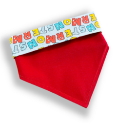 Bandana monster dupla face vermelha para pet - comprar online