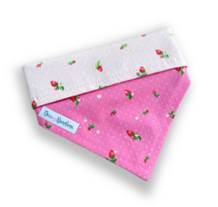 Bandana moranguinhos rosa para pet