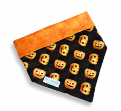 Bandana Halloween Noite das Abóboras dupla face laranja