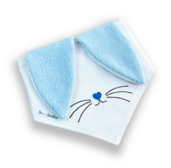 Bandana orelha azul coelho para pet