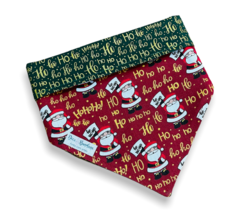 Bandana Papai Noel Ho ho ho vermelha