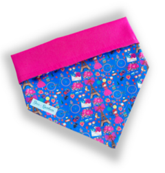 Bandana Paris mini dupla face rosa para pet